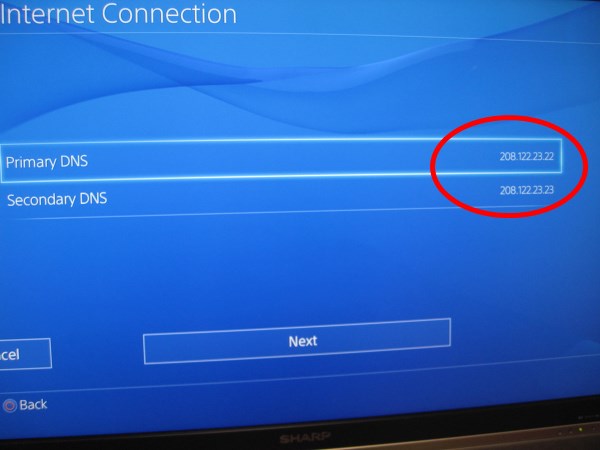 dns playstation 4